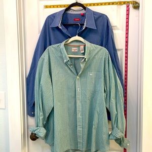Set of 2 Izod and Dockers button down long sleeve shirts